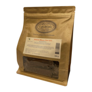 Mayan Red 62% dark couverture chocolate sticks 500 g