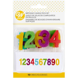 Bougies Wilton tous les chiffres 10 pièces