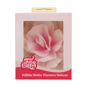 Fleurs comestibles en azyme FunCakes grande rose rose ombré 12,5 cm 1 pièce