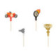 Toppers PartyDeco voitures 4 pièces