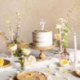 Bougie PartyDeco chiffre 7 blanc fleuri