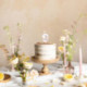 Bougie PartyDeco chiffre 9 blanc fleuri