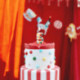Bougie PartyDeco chiffre 5 losange