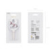Bougie PartyDeco chiffre 8 blanc fleuri