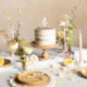 Bougie PartyDeco chiffre 4 blanc fleuri