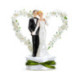 Figurine PartyDeco jeunes mariés blanc 16 cm