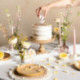 Bougie PartyDeco chiffre 2 blanc fleuri