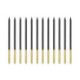 PartyDeco Gold Candles 12.5 cm (Pack of 12)