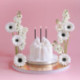 Bougies PartyDeco noir et or 14 cm (lot de 12)