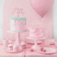Bougies PartyDeco rose et or 14 cm (lot de 12)