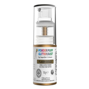 Paillettes alimentaires en spray Sugarflair Flash Gold 10 g
