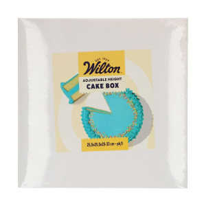 Boîte à gateaux hauteur réglable Wilton 25,5 x 25,5 x 25-33 cm