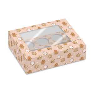 FunCakes Cupcake Box 6 - Gingerbread pk/2