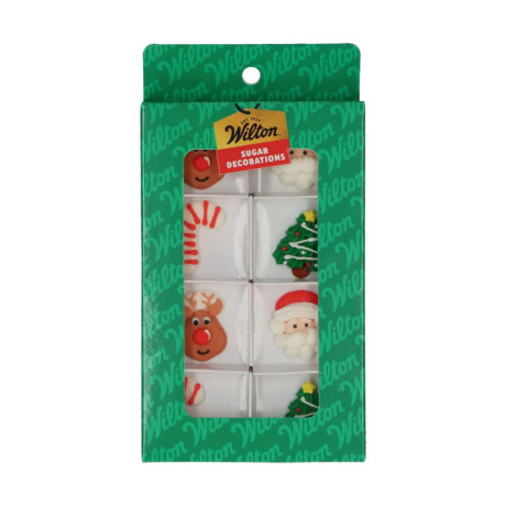 Décorations en sucre Wilton Joyeux Noël 8 pièces