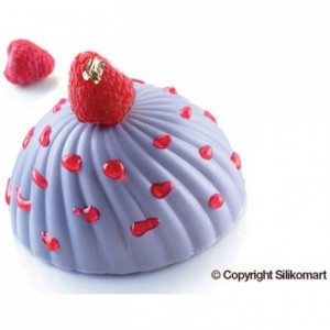 Moule silicone demi-sphères vrillées Ø 75 mm