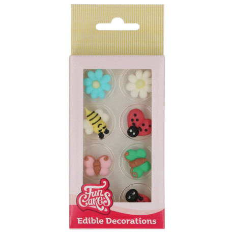 Décors en sucre FunCakes Spring Garden 8 pièces