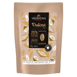 Dulcey 35% chocolat blond de couverture fèves 250 g