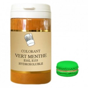 Colorant alimentaire en poudre vert menthe - hydrosoluble - 50 g - Déco  Relief - Meilleur du Chef